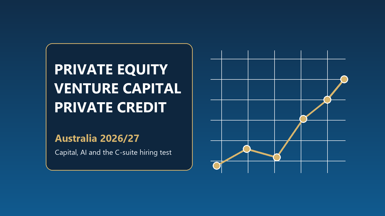 Australia's PE and VC Landscape in 2026/27: Capital, Control, AI and the C-Suite Hiring Test